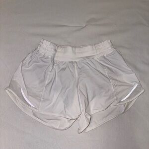 White lululemon hotty hot low rise 2.5" shorts